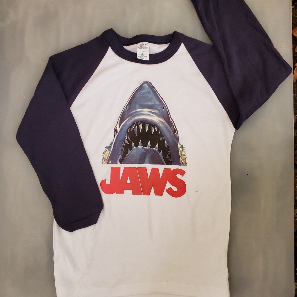 Vtg 70s jaw t shirt Med.